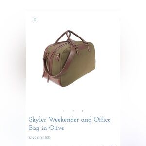 Brouk Olive Green Weekender & Office Bag. NWT